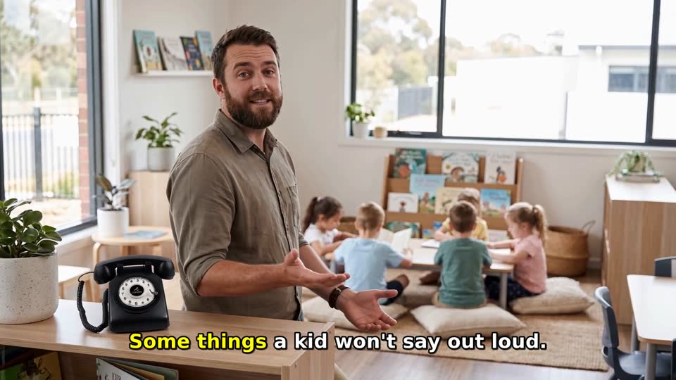 Classic Black phone in a classroom